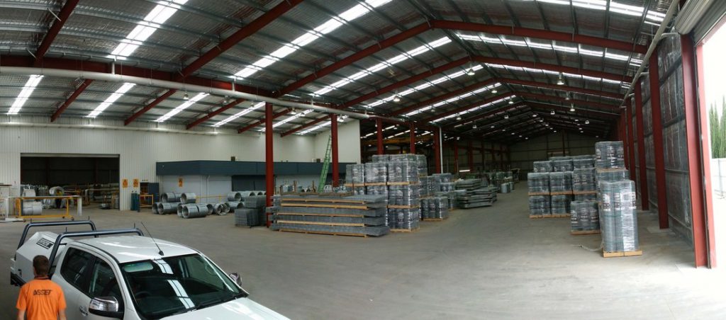 Industrial shed extension for warehouse storage