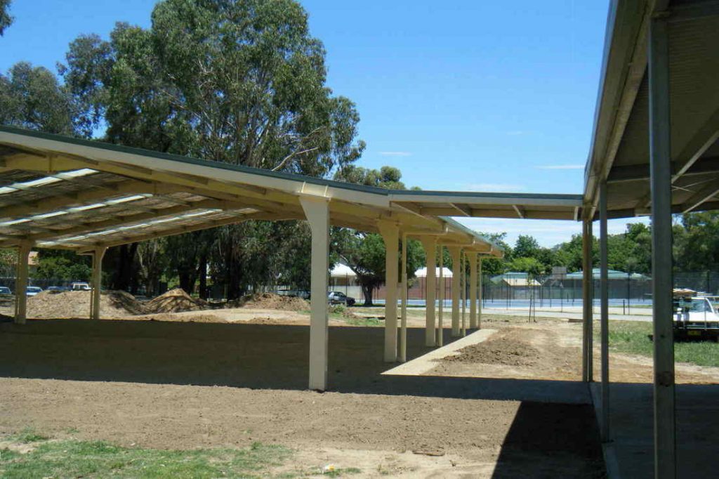 Walkway for covered outdoor learning area for Albury Highschool