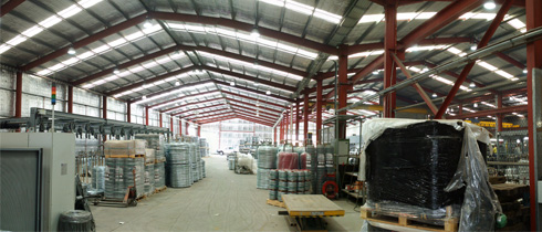 Interior of a completed industrial shed extension