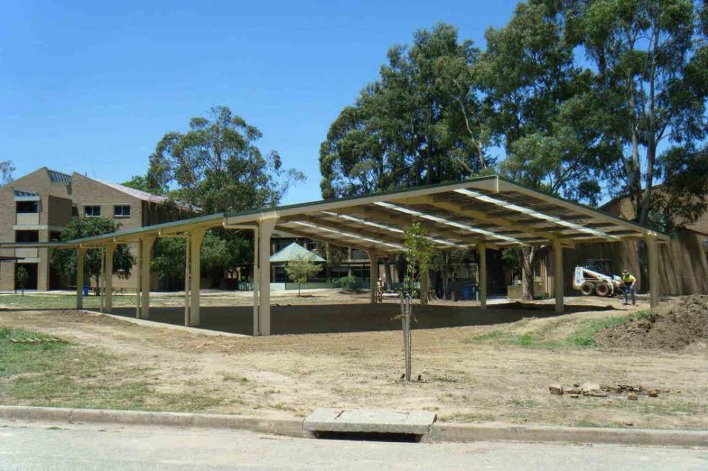 Covered outdoor learning area for Albury Highschool