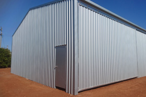 Industrial rural storage shed construction