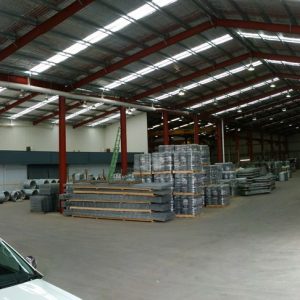 Industrial shed extension for warehouse storage